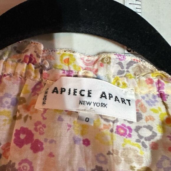 APiece Apart  Everlasting Floral Top Slipper Size 0 XS‎ Pink Feminine Romantic - Picture 4 of 10